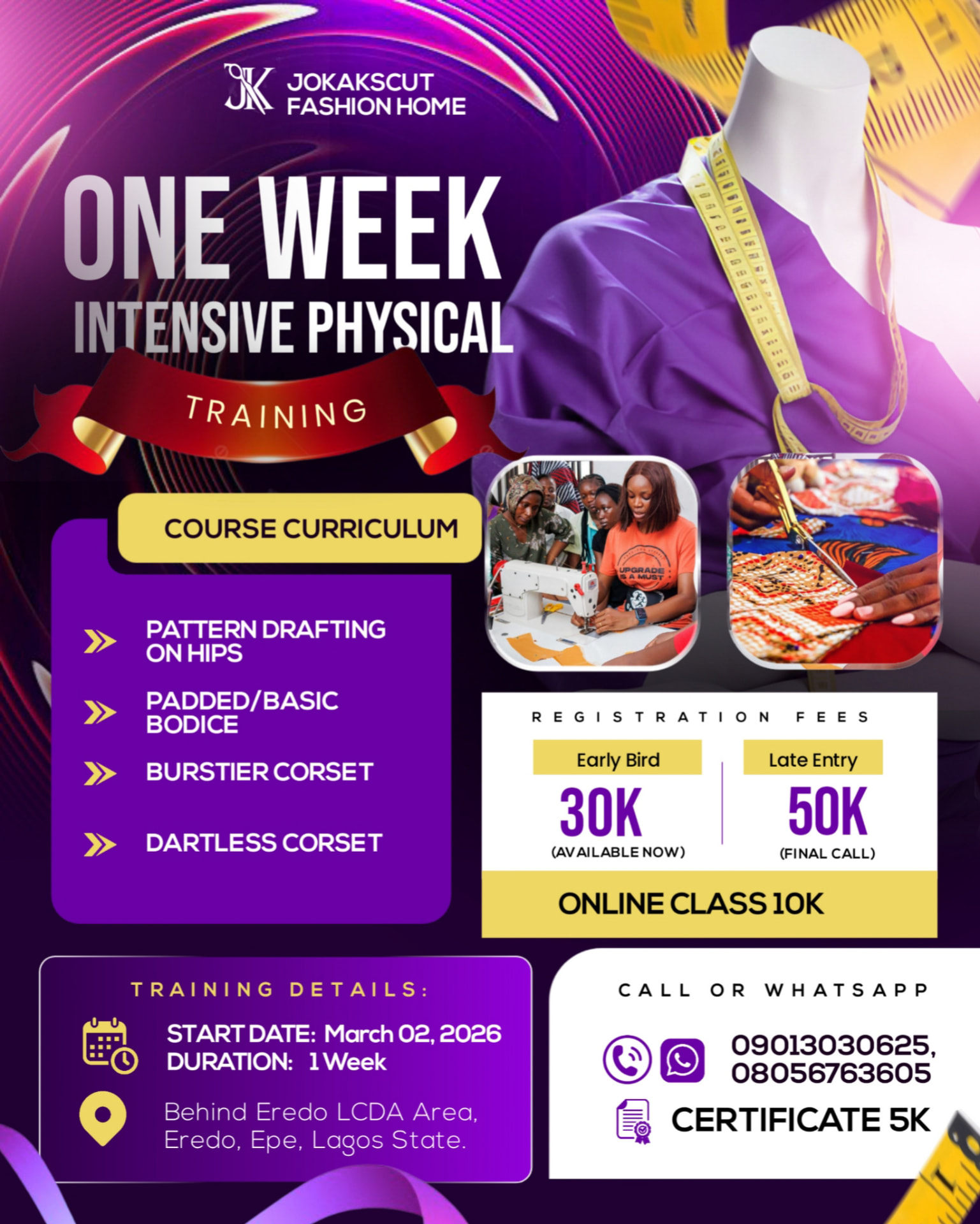 One Week Intensive Training