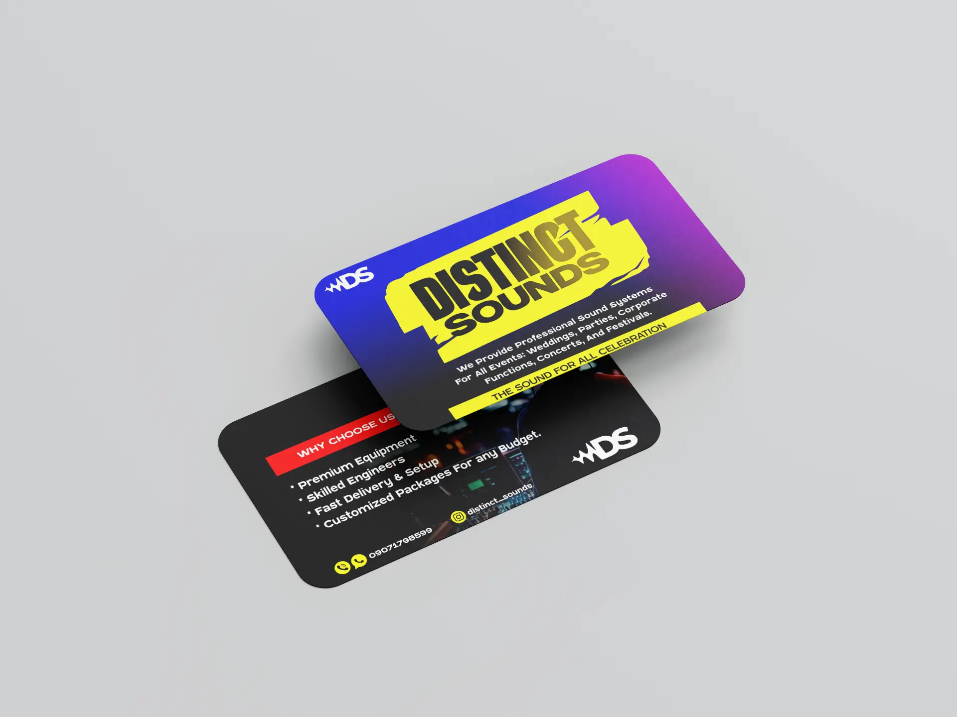Distinct Sounds — Front & Back