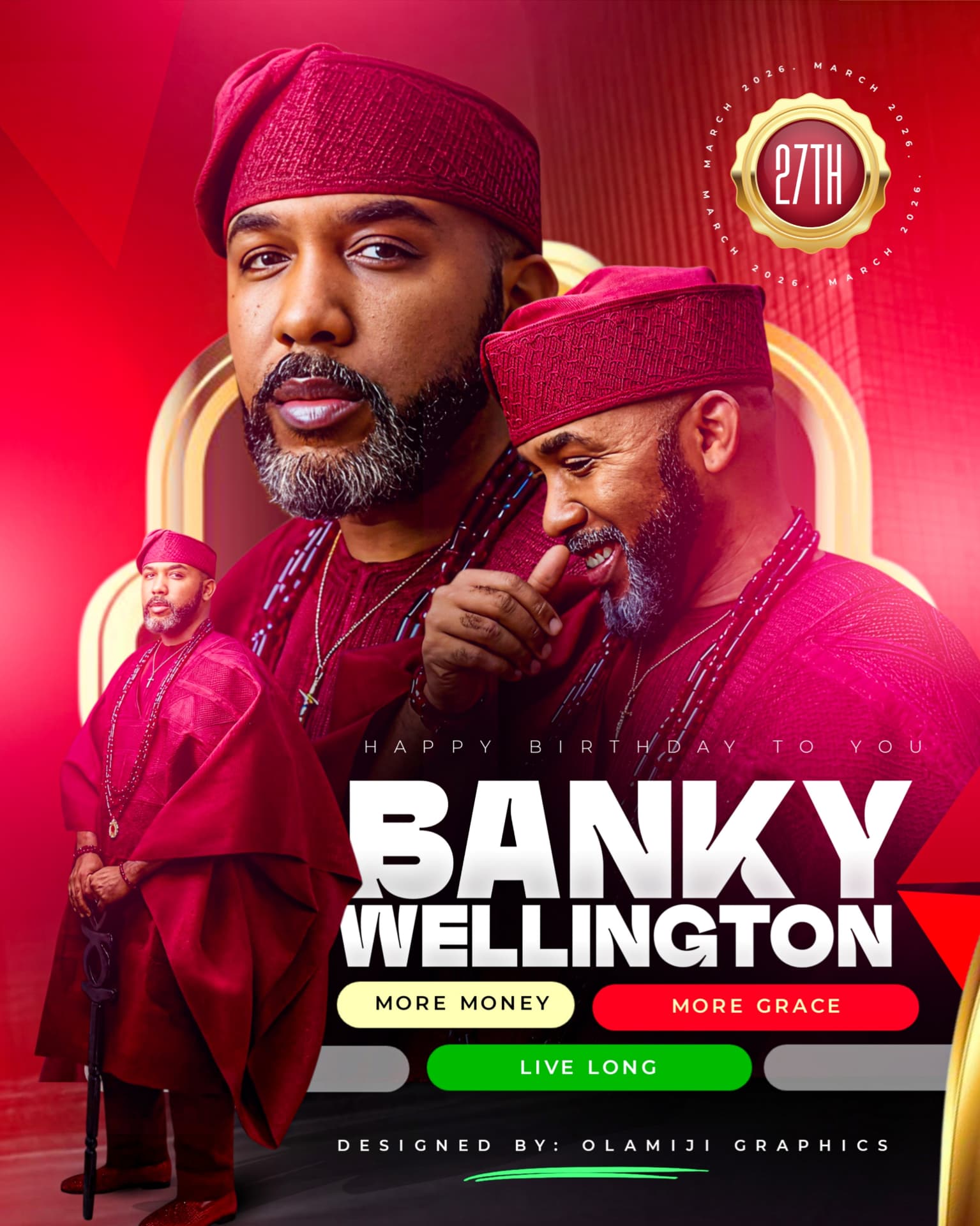 Happy Birthday Banky Wellington